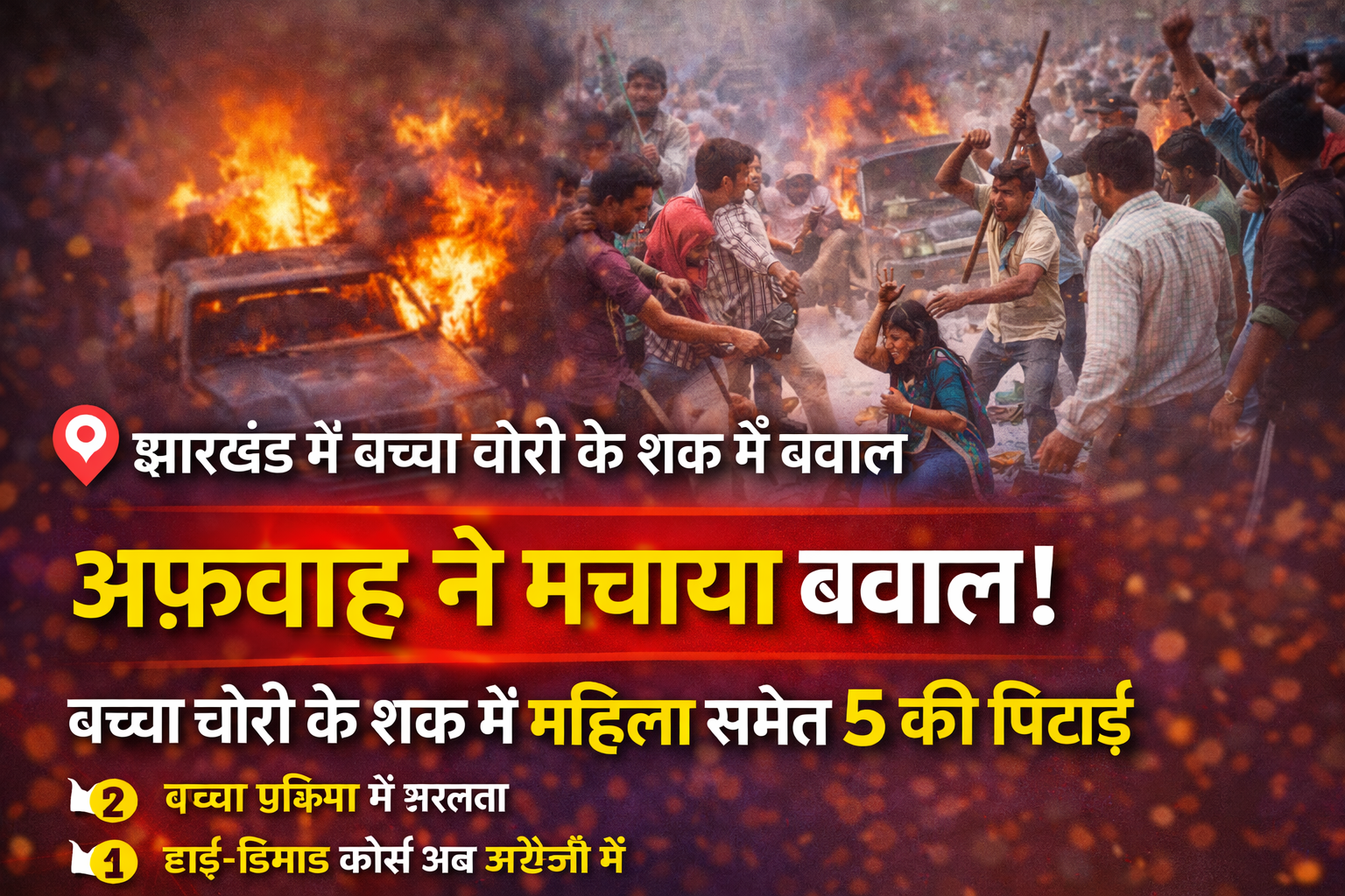 Jharkhand Mob Violence Erupts Over Child Kidnapping Rumors